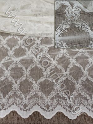 ΚΟΥΡΤΙΝΑ ΚΕΝΤΗΜΕΝΗ ΤΟΥΛΙΝΗ ΟΡΓΑΝΤΙΝΑ ΑΤΣΑΛΑΚΩΤΗ, ΓΚΡΙ ΜΕ GLITTER