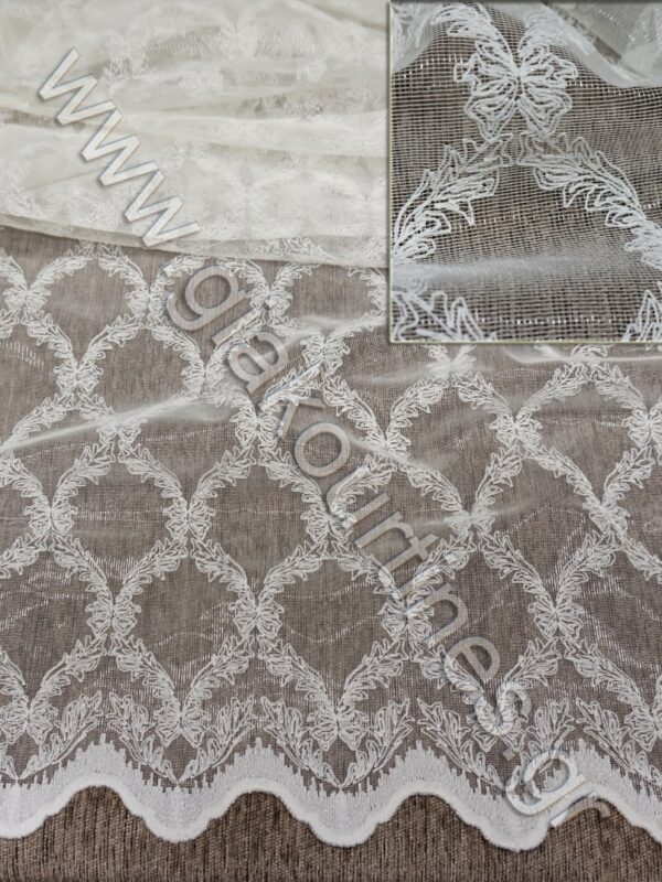 ΚΟΥΡΤΙΝΑ ΚΕΝΤΗΜΕΝΗ ΤΟΥΛΙΝΗ ΟΡΓΑΝΤΙΝΑ ΑΤΣΑΛΑΚΩΤΗ, ΓΚΡΙ ΜΕ GLITTER