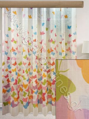 ΚΟΥΡΤΙΝΑ ΡΑΜΜΕΝΗ ΓΑΖΑ Τ.ΛΙΝΟ ΜΕ ΠΕΤΑΛΟΥΔΕΣ ΧΡΩΜΑΤΙΣΤΕΣ