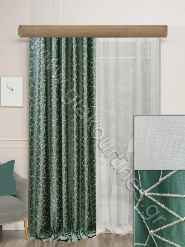 ΚΟΥΡΤΙΝΕΣ ΣΑΛΟΝΙΟΥ,ΡΙΝΤΟ ΣΜΑΡΑΓΔΙ, ΚΟΥΡΤΙΝΑ ΛΕΥΚΗ ΜΑΤ