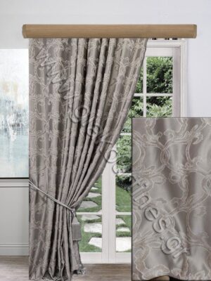 ΚΟΥΡΤΙΝΑ ΕΤΟΙΜΗ, ΖΑΚΑΡ ΠΟΛΥΤΕΛΕΙΑΣ ΓΚΡΙ ΠΑΣΤΕΛ ΚΑΦΕ