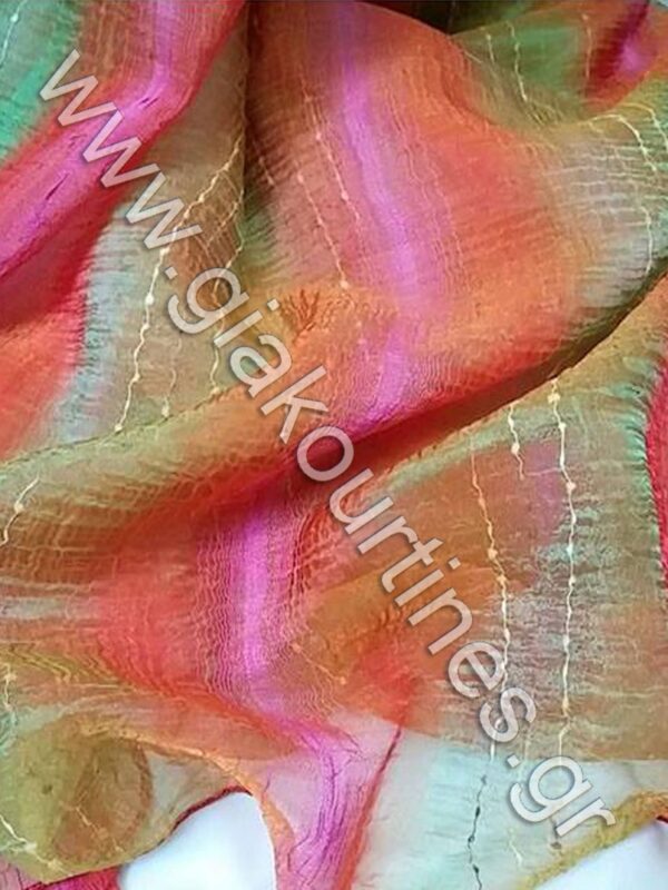 ΟΡΓΑΝΤΖΑ ΑΤΣΑΛΑΚΩΤΗ ΑΠΟΧΡΩΣΕΙΣ ΠΡΑΣΙΝΟ, ΦΟΥΞ, ΠΟΡΤΟΚΑΛΙ 4Μ Χ 3Μ ΥΨΟΣ