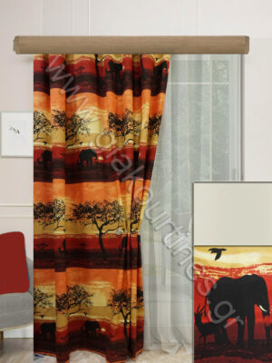 ΚΟΥΡΤΙΝΕΣ ΡΑΜΜΕΝΕΣ ΡΙΝΤΟ ΑΦΡΙΚΑ, ΒΟΥΑΛ ΑΠΑΛΟ ΕΚΡΟΥ