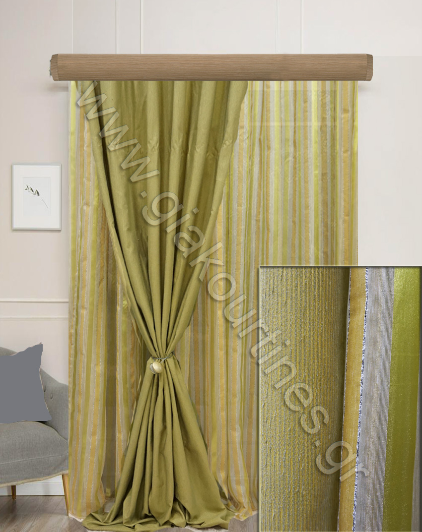 ΣΕΤ ΚΟΥΡΤΙΝΕΣ ΡΑΜΜΕΝΕΣ, ΡΙΝΤΟ ΣΕΝΙΛ+ ΕΣΩΤΕΡΙΚΗ ΚΟΥΡΤΙΝΑ