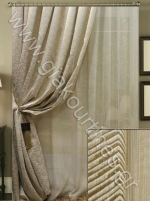 ΚΟΥΡΤΙΝΕΣ ΡΑΜΜΕΝΕΣ ΣΕΤ, ΡΙΝΤΟ ΤΑΦΤΑΣ ΠΟΛΥΤΕΛΕΙΑΣ ΜΠΕΖ 2,50Μ ΦΑΡΔΟΣ, ΚΟΥΡΤΙΝΑ ΠΟΛΥΤΕΛΕΙΑΣ ΤΗΣ ΑΜΜΟΥ 4Μ ΦΑΡΔΟΣ