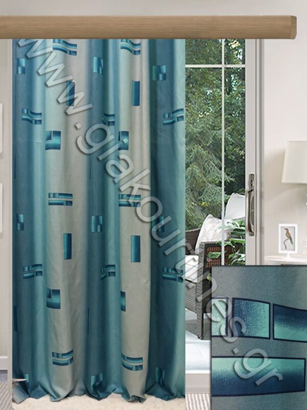 ΚΟΥΡΤΙΝΑ ΣΚΙΑΣΗΣ ΡΑΜΜΕΝΗ, ΑΠΟΧΡΩΣΕΙΣ ΜΠΛΕ ΣΙΕΛ