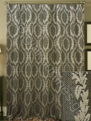 ΚΟΥΡΤΙΝΑ ΡΑΜΜΕΝΗ ΔΙΑΦΑΝΗ, ΜΟΝΤΕΡΝΑ ΔΑΝΤΕΛΑ ΑΤΣΑΛΑΚΩΤΗ ΑΝΘΡΑΚΙ ΜΠΕΖ 4Μ ΦΑΡΔΟΣ Χ 2,80Μ