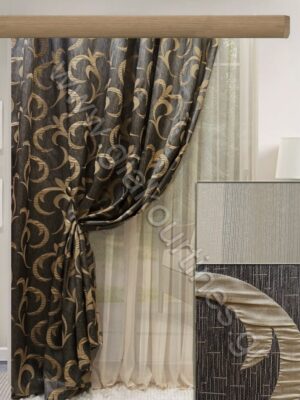 ΚΟΥΡΤΙΝΕΣ ΣΑΛΟΝΙΟΥ, ΡΙΝΤΟ ΓΚΡΙ ΜΠΕΖ & ΚΟΥΡΤΙΝΑ ΜΟΝΟΧΡΩΜΗ