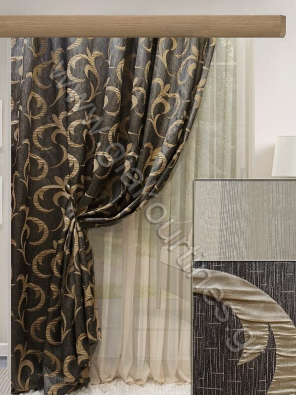 ΚΟΥΡΤΙΝΕΣ ΣΑΛΟΝΙΟΥ, ΡΙΝΤΟ ΓΚΡΙ ΜΠΕΖ & ΚΟΥΡΤΙΝΑ ΜΟΝΟΧΡΩΜΗ