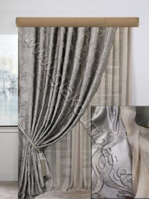 ΚΟΥΡΤΙΝΕΣ ΣΑΛΟΝΙΟΥ ΠΟΛΥΤΕΛΕΙΑΣ, ΡΙΝΤΟ ΖΑΚΑΡ ΓΚΡΙ ΑΜΜΟΥ, ΚΟΥΡΤΙΝΑ METALLIC ΑΜΜΟΥ