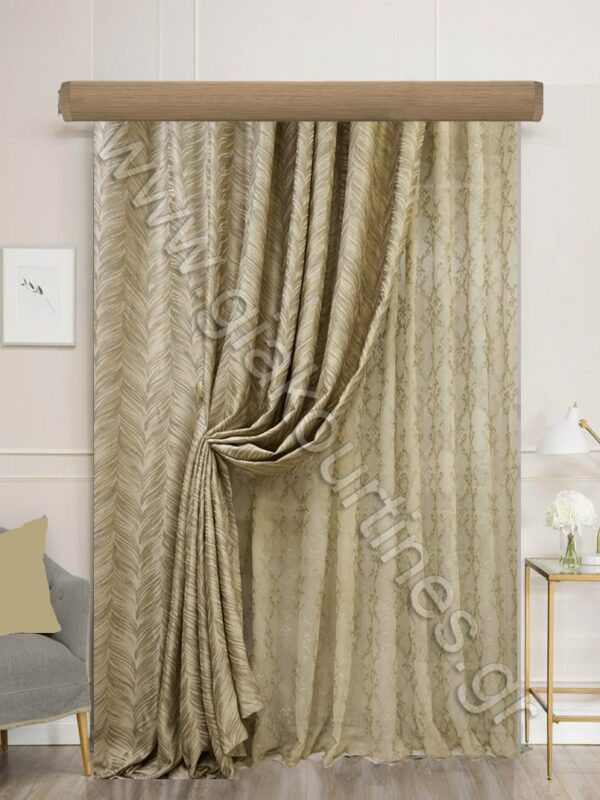 ΚΟΥΡΤΙΝΕΣ ΣΑΛΟΝΙΟΥ,ΡΙΝΤΟ ΧΥΤΟ GOLD SAND, ΚΟΥΡΤΙΝΑ ΟΛΟΚΕΝΤΗΤΗ ΜΕ GLITTER