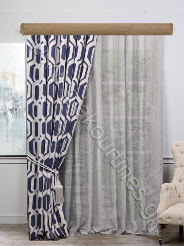 ΚΟΥΡΤΙΝΕΣ ΣΕΤ,ΡΙΝΤΟ ΠΑΛ ΜΠΛΕ,ΚΟΥΡΤΙΝΑ ΓΚΡΙ ΠΑΓΟΥ