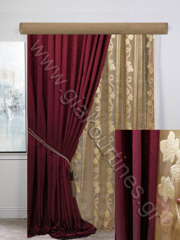 ΚΟΥΡΤΙΝΑ ΤΑΦΤΑΣ ΜΠΟΡΝΤΟ, ΚΟΥΡΤΙΝΑ ΟΡΓΑΝΤΖΑ ΧΡΥΣΟΚΑΦΕΤΙ