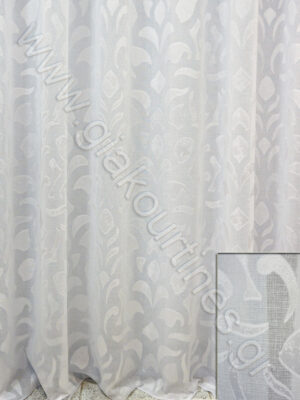 ΚΟΥΡΤΙΝΑ ΛΕΥΚΗ Τ.ΛΙΝΟ ΧΥΤΗ ΗΜΙΔΙΑΦΑΝΗ ΜΕ ΦΙΛ ΚΟΥΠΕ ΦΥΛΛΑ