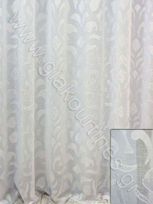 ΚΟΥΡΤΙΝΑ ΛΕΥΚΗ Τ.ΛΙΝΟ ΧΥΤΗ ΗΜΙΔΙΑΦΑΝΗ ΜΕ ΦΙΛ ΚΟΥΠΕ ΦΥΛΛΑ