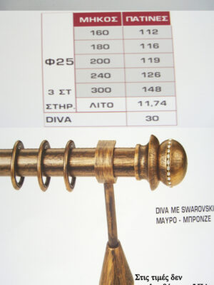 DIVA ME SWAROVSKI ΜΑΥΡΟ ΜΠΡΟΝΖΕ