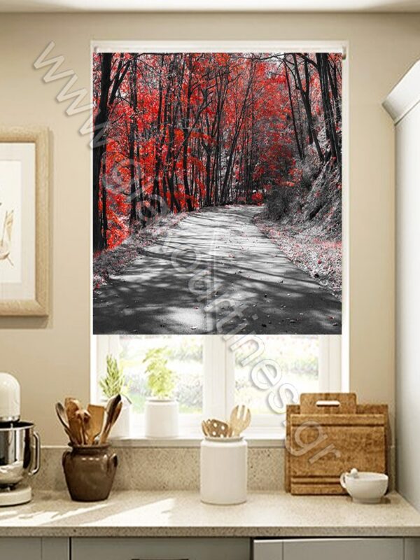 ΡΟΛΕΡ ΣΚΙΑΣΗΣ ΨΗΦΙΑΚΗ ΕΚΤΥΠΩΣΗ ΚΟΚΚΙΝΟ ΔΑΣΟΣ