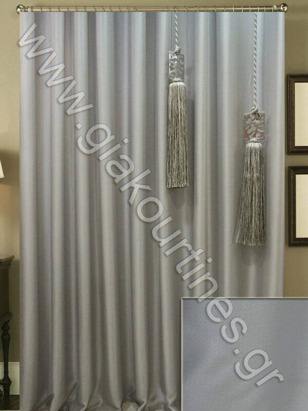 ΚΟΥΡΤΙΝΑ ΡΑΜΜΕΝΗ ΔΙΑΦΑΝΗ, ΖΟΡΖΕΤΑ ΕΞΤΡΑ ΠΟΛΥΤΕΛΕΙΑΣ ΓΚΡΙ 4Μ ΦΑΡΔΟΣ Χ 2,80Μ