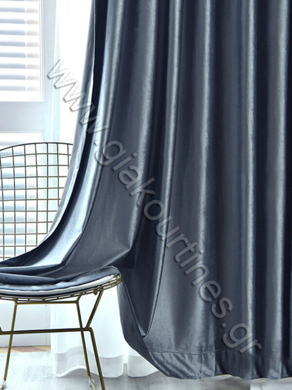 ΚΟΥΡΤΙΝΑ ΣΥΣΚΟΤΙΣΗΣ BLACKOUT ΡΑΜΜΕΝΗ METALLIC ΜΠΛΕ ΓΚΡΙ