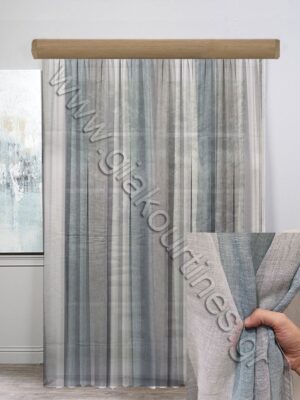 ΚΟΥΡΤΙΝΑ ΕΤΟΙΜΗ, ΓΑΖΑ ΡΙΓΕΣ ΛΕΥΚΟ ΓΚΡΙ ΑΠΑΛΟ ΜΠΛΕ