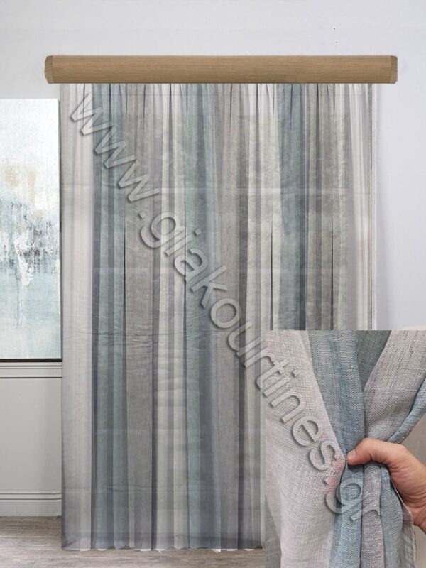 ΚΟΥΡΤΙΝΑ ΕΤΟΙΜΗ, ΓΑΖΑ ΡΙΓΕΣ ΛΕΥΚΟ ΓΚΡΙ ΑΠΑΛΟ ΜΠΛΕ