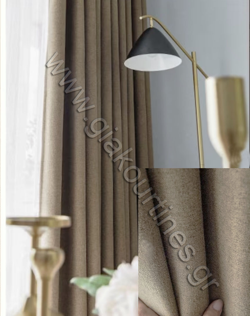 ΚΟΥΡΤΙΝΑ ΣΥΣΚΟΤΙΣΗΣ BLACKOUT ΜΠΕΖΟΛΑΔΙ ΛΙΝΟ, 1,50Μ Χ 2,80Μ ΥΨΟΣ