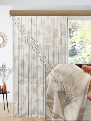 ΚΟΥΡΤΙΝΑ ΕΤΟΙΜΗ, ΜΑΤ ΧΥΤΗ ΛΕΥΚΗ ΜΕ ΦΙΛ ΚΟΥΠΕ ΜΠΕΖ ΦΥΛΛΑ