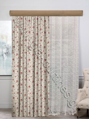 ΚΟΥΡΤΙΝΕΣ ΕΤΟΙΜΟΣ ΣΥΝΔΥΑΣΜΟΣ, ΡΙΝΤΟ ΛΟΝΕΤΑ FLORAL, ΔΑΝΤΕΛΑ FLORAL