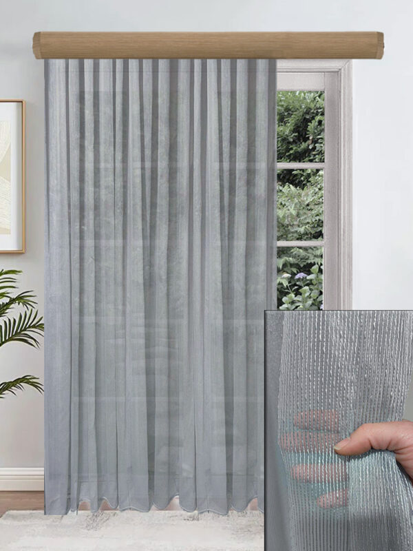 ΚΟΥΡΤΙΝΑ ΕΤΟΙΜΗ ΡΑΜΜΕΝΗ ΓΚΡΙ ΠΟΛΥΤΕΛΕΙΑΣ