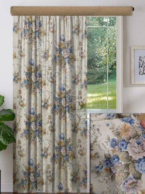 ΚΟΥΡΤΙΝΑ ΕΤΟΙΜΗ ΡΑΜΜΕΝΗ, ΛΟΝΕΤΑ FLORAL