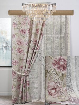 ΚΟΥΡΤΙΝΕΣ ΣΑΛΟΝΙΟΥ, ΡΙΝΤΟ ΠΑΝΑΜΑ FLORAL, ΚΟΥΡΤΙΝΑ ΔΑΝΤΕΛΑ