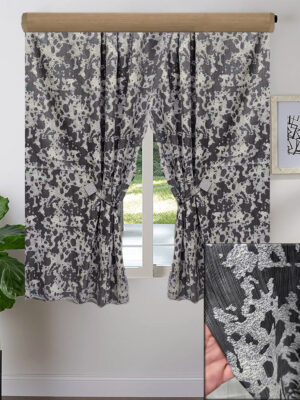 2X ΚΟΥΡΤΙΝEΣ ΚΟΝΤΕΣ ΣΚΙΑΣΗΣ, ΑΝΘΡΑΚΙ ΥΠΟΛΕΥΚΟ