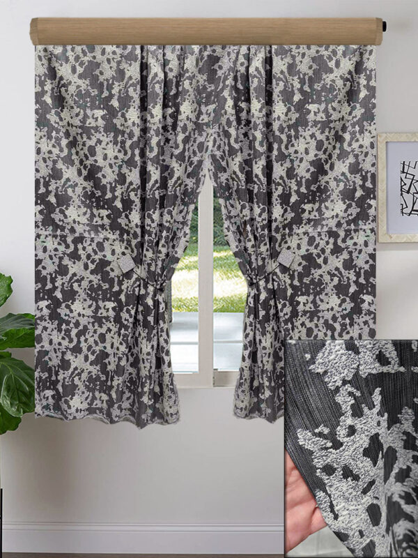 2X ΚΟΥΡΤΙΝEΣ ΚΟΝΤΕΣ ΣΚΙΑΣΗΣ, ΑΝΘΡΑΚΙ ΥΠΟΛΕΥΚΟ