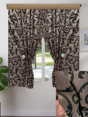 2X ΚΟΥΡΤΙΝEΣ ΚΟΝΤΕΣ ΣΚΙΑΣΗΣ, ΚΑΦΕ ΜΑΥΡΟ