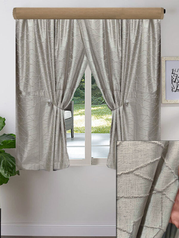 2X ΚΟΥΡΤΙΝEΣ ΚΟΝΤΕΣ ΣΚΙΑΣΗΣ, ΑΝΟΙΧΤΟ ΓΚΡΕΖ