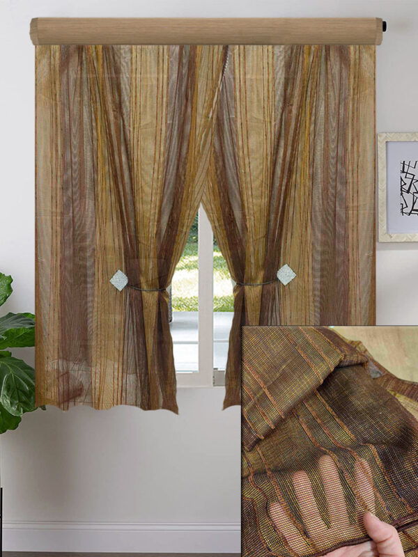 2X ΚΟΥΡΤΙΝEΣ ΚΟΝΤΕΣ ΚΑΦΕ ΧΡΥΣΟΛΑΔΙ