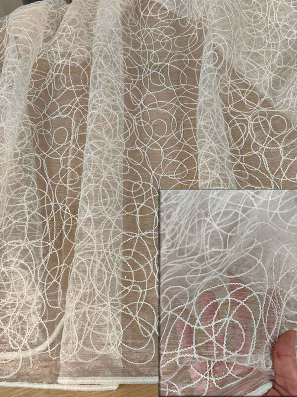 ΚΟΥΡΤΙΝΑ 2,40Μ Χ 2,80Μ ΛΕΥΚΟ ΚΕΝΤΗΜΑ GLITTER