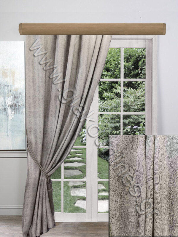 ΚΟΥΡΤΙΝΑ ΕΤΟΙΜΗ ΡΑΜΜΕΝΗ, ΤΑΦΤΑΣ ΑΠΑΛΟ ΓΚΡΙ