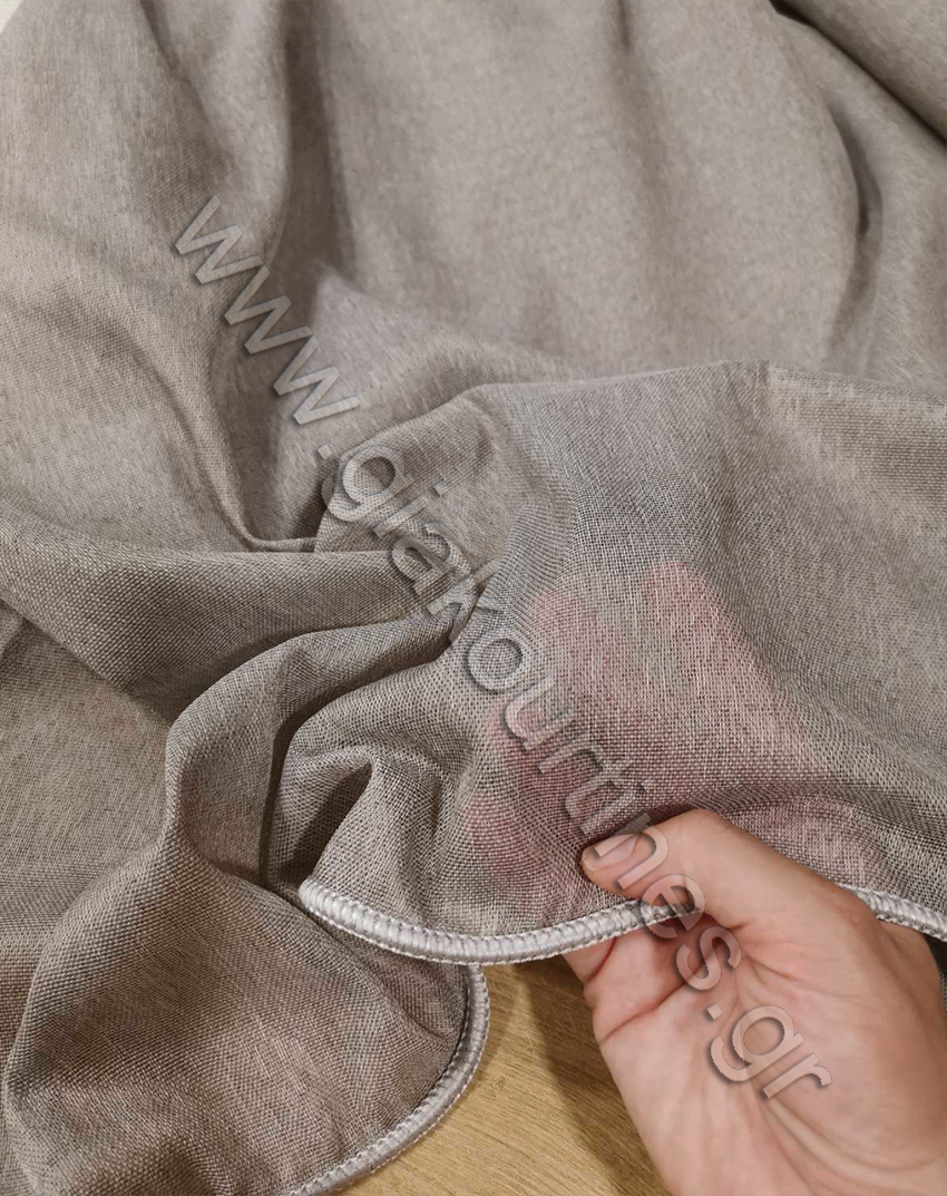 ΚΟΥΡΤΙΝΑ ΜΟΝΟΧΡΩΜΗ ΓΚΡΕΖ, 6,20Μ Χ 2,90Μ