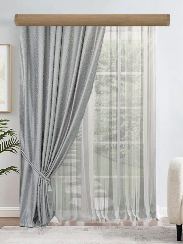 ΚΟΥΡΤΙΝΕΣ ΣΑΛΟΝΙΟΥ, ΡΙΝΤΟ ΑΝΟΙΧΤΟ ΓΚΡΙ, ΚΟΥΡΤΙΝΑ ΛΕΥΚΗ