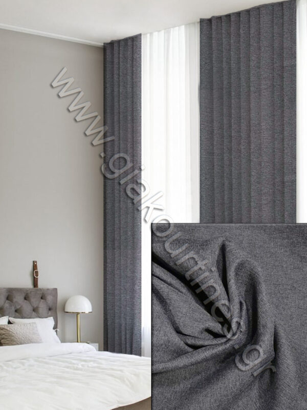 ΚΟΥΡΤΙΝΑ ΣΥΣΚΟΤΙΣΗΣ BLACKOUT ΑΝΘΡΑΚΙ ΛΙΝΟ, 1,50Μ Χ 2,80Μ ΥΨΟΣ