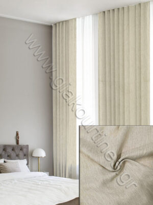 ΚΟΥΡΤΙΝΑ ΣΥΣΚΟΤΙΣΗΣ BLACKOUT ΑΠΑΛΟ ΕΚΡΟΥ ΛΙΝΟ, 1,50Μ Χ 2,80Μ ΥΨΟΣ