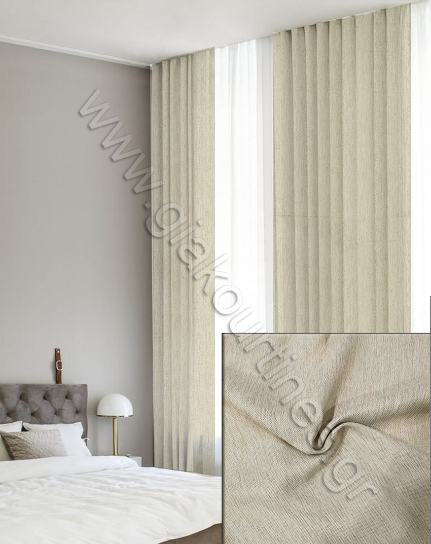 ΚΟΥΡΤΙΝΑ ΣΥΣΚΟΤΙΣΗΣ BLACKOUT ΑΠΑΛΟ ΕΚΡΟΥ ΛΙΝΟ, 1,50Μ Χ 2,80Μ ΥΨΟΣ