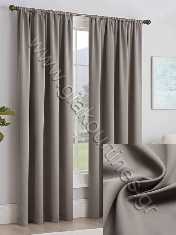 ΚΟΥΡΤΙΝΑ ΣΥΣΚΟΤΙΣΗΣ BLACKOUT ΡΑΜΜΕΝΗ ΓΚΡΙ ΔΩΡΕΑΝ ΔΕΙΓΜΑΤΑ