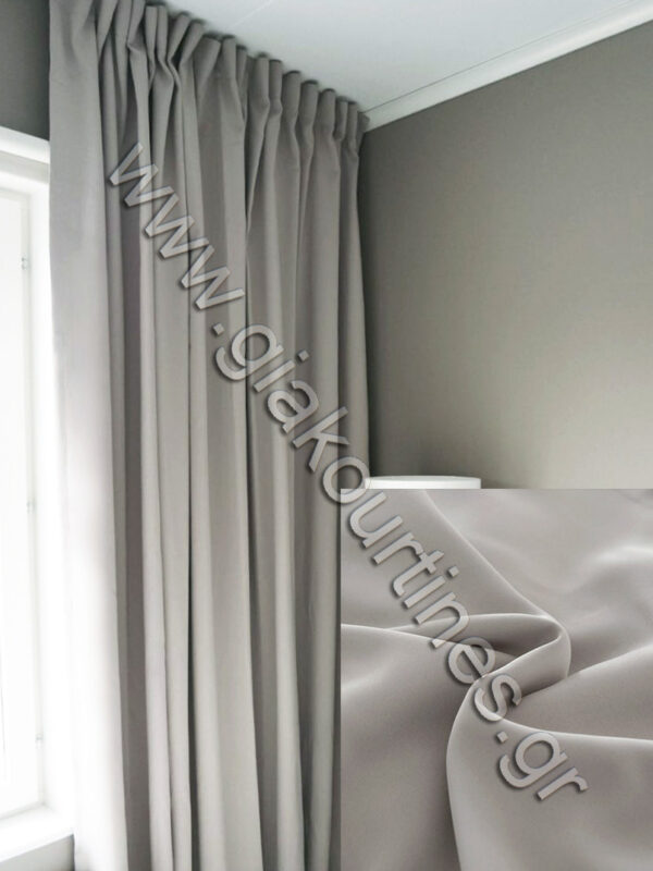 ΚΟΥΡΤΙΝΑ ΣΥΣΚΟΤΙΣΗΣ BLACKOUT ΡΑΜΜΕΝΗ ΓΚΡΙ, 1,50Μ Χ 2,80Μ ΥΨΟΣ