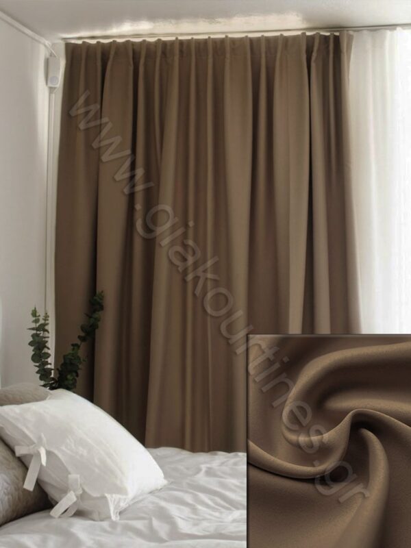 ΚΟΥΡΤΙΝΑ ΣΥΣΚΟΤΙΣΗΣ BLACKOUT ΡΑΜΜΕΝΗ ΜΟΚΑ, 1,50Μ Χ 2,80Μ ΥΨΟΣ