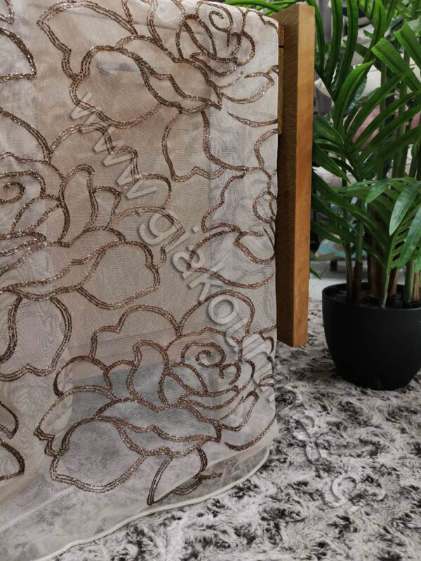 ΚΟΥΡΤΙΝΑ ΚΕΝΤΗΜΕΝΗ ΜΕ GLITTER, ΚΑΦΕ