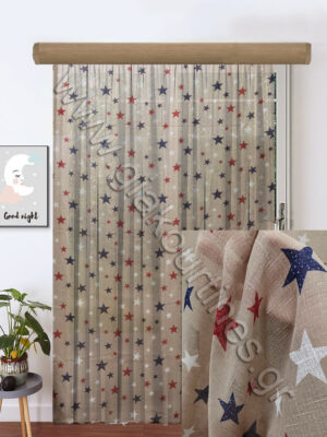 ΠΑΙΔΙΚΗ ΚΟΥΡΤΙΝΑ , ΜΠΕΖ ΜΕ ΑΣΤΕΡΑΚΙΑ 3,50Μ Χ 2,80Μ