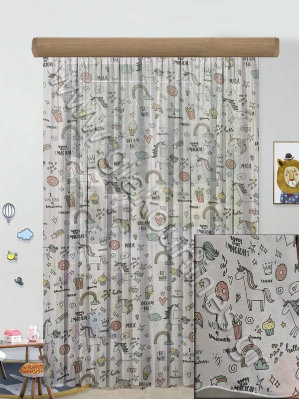 ΠΑΙΔΙΚΗ ΚΟΥΡΤΙΝΑ , UNICORN ΜΟΝΟΚΕΡΟΣ 3,50Μ Χ 2,80Μ