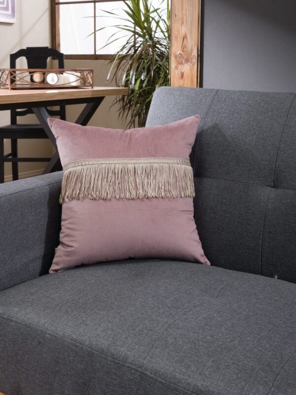 ΜΑΞΙΛΑΡΙ ΚΑΝΑΠΕ ΒΕΛΟΥΔΟ DUSTY PINK ΚΡΟΣΣΙ 45Χ45